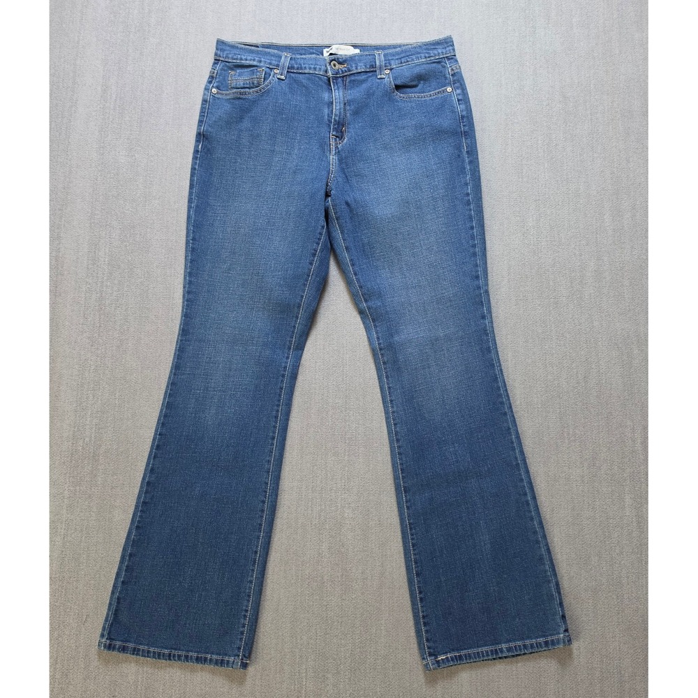 Levis 515 Boot Cut Jeans Women 12 L/C Blue Mid Rise Stretch Denim